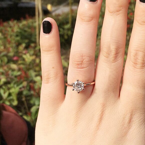 Fashionable Gemstone CZ Thin Elegant Rings for Women, INDN8132 - Picture 2 of 3